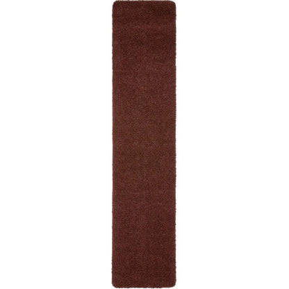 Washable Ox Red Shaggy Rug