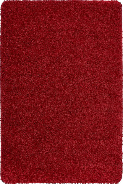 Washable Red Shaggy Rug