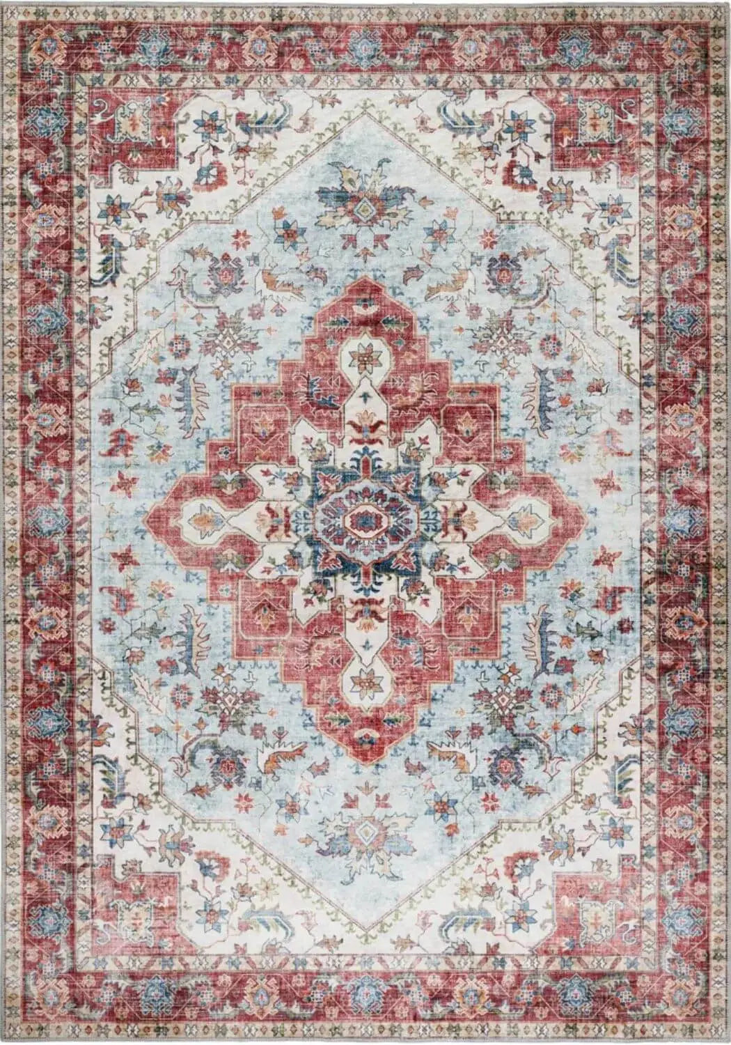 Washable Rug Marrakesh Red