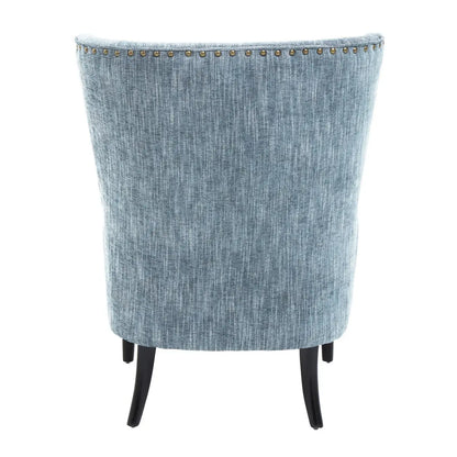 Welham Blue Wingback Lounge Chair