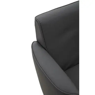 Wester Grey Leather Effect Swivel Chair