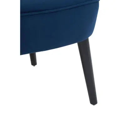 Wexley Blue Velvet Wingback Lounge Chair with Stud Detail