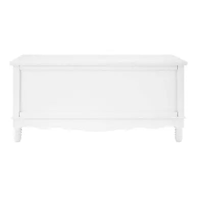 White and Natural Storage Rectangular Coffee Table with 3 Drawers, Weymouth