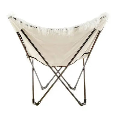 White Faux Fur Butterfly Chair | Sienna