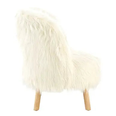 White Faux Fur Chair | Kids