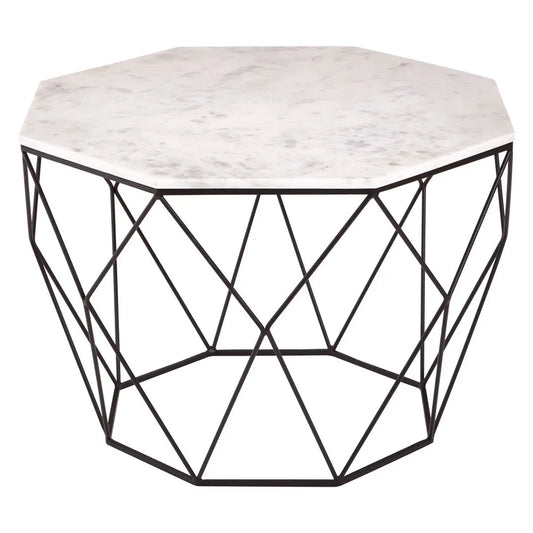 White Marble Top Octagon Table | Shalimar