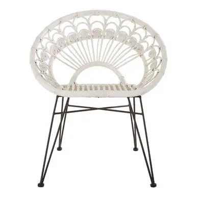 White Natural Rattan Chair | Manado