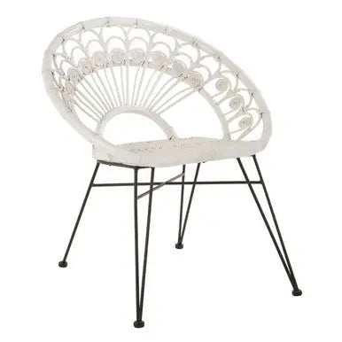 White Natural Rattan Chair | Manado