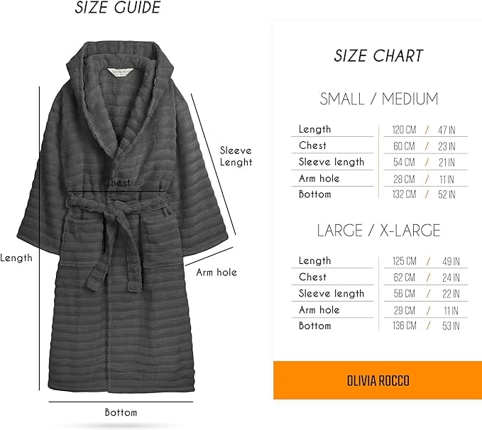 Women’s Hydro Ribbed Ultra Soft 100% Cotton Hooded Bath Robes with Pockets and Belt Luxury Terry Towelling Loungewear