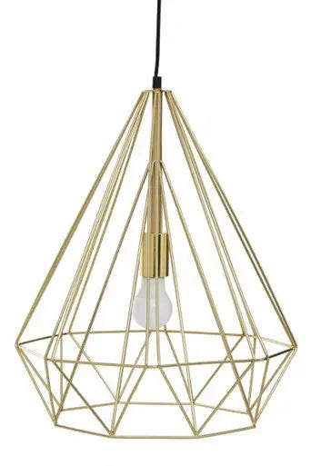 Wyra Champagne Gold Conical Pendant light