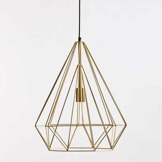 Wyra Champagne Gold Conical Pendant light
