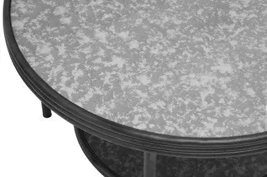 Xania Antique Mirrored Glass 2 Tier Round Coffee Table