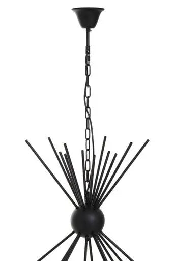Yara Matt Black 12 Bulb Statement Pendant Light