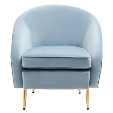 Yasmeen Aqua Blue Velvet Armchair