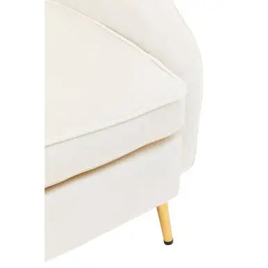 Yasmeen Beige Velvet Armchair