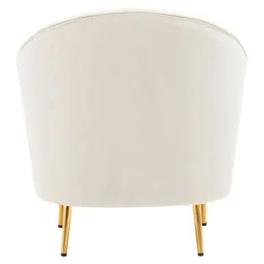 Yasmeen Beige Velvet Armchair