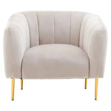 Yasmeen Silver Grey Velvet Armchair
