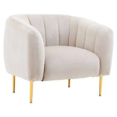 Yasmeen Silver Grey Velvet Armchair
