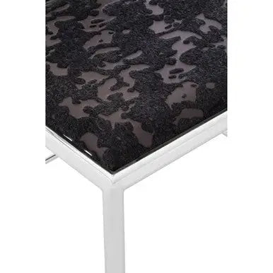 Yasmin Black Velvet And Steel Chair