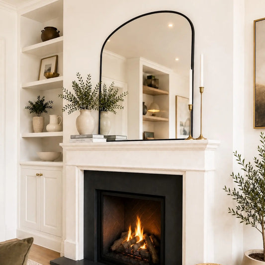 Yoko - Black Metal Gentle Arch Mirror - 120cm x 95cm