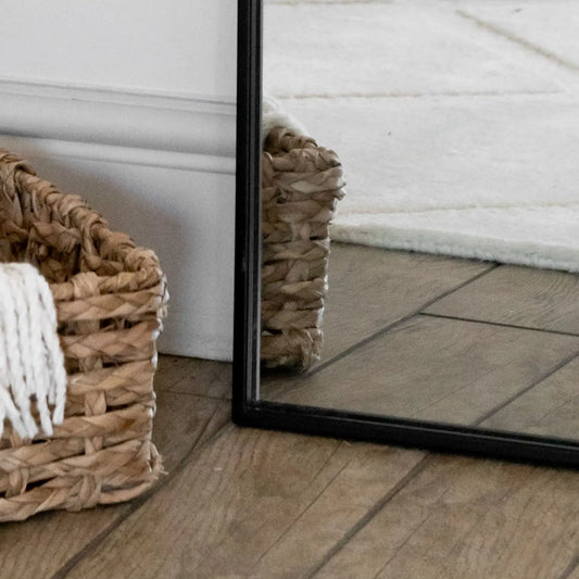 Yoko - Full Length Black Metal Gentle Arch Mirror - 180cm x 90cm