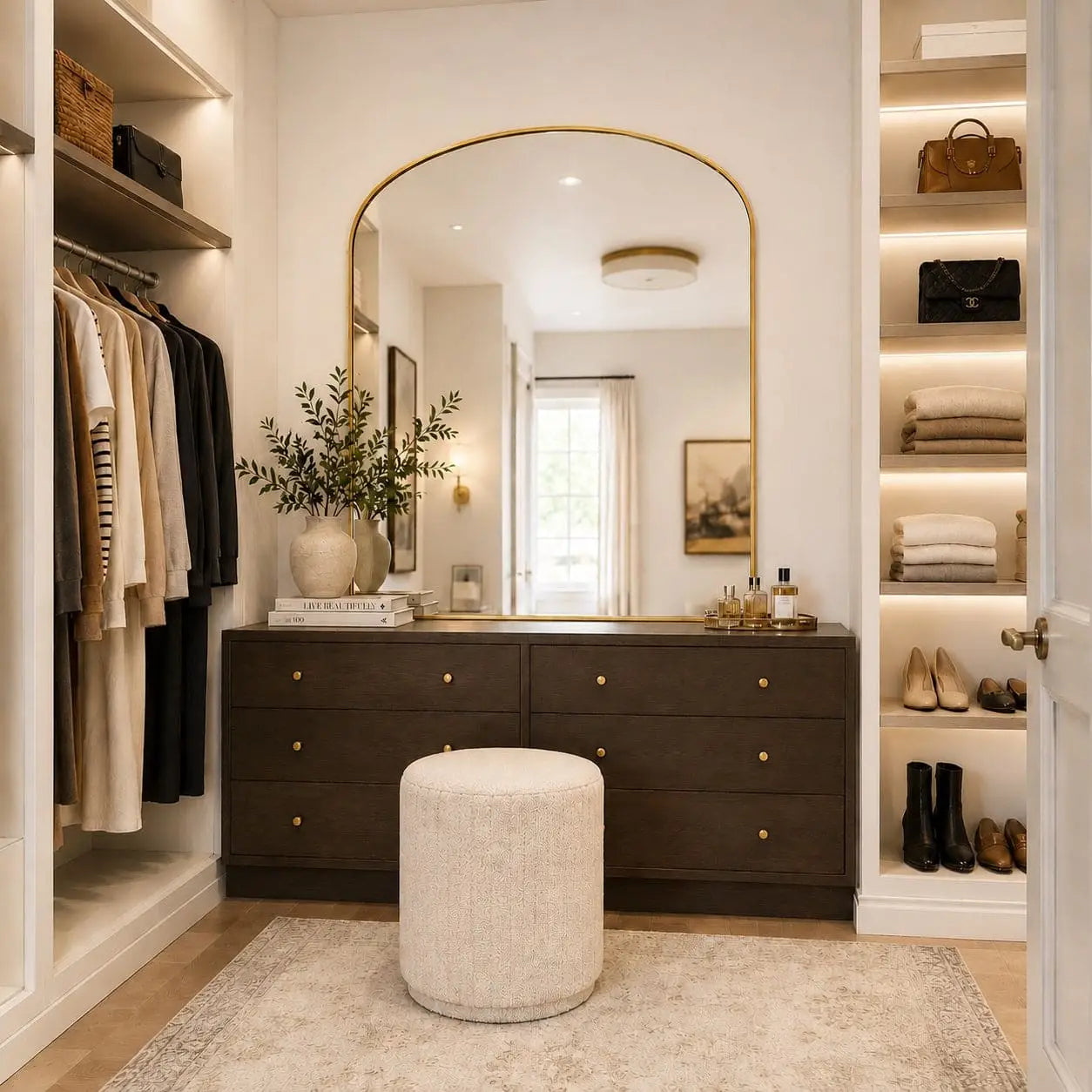 Yoko - Gold Metal Gentle Arch Mirror - 120cm x 95cm