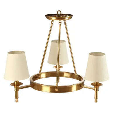 Zina Copper Finish 3 Arm Chandelier