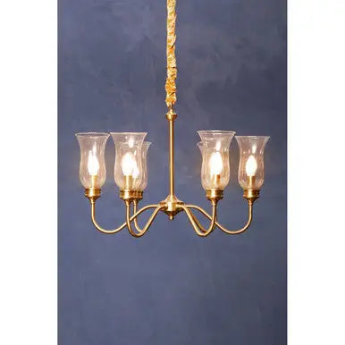 Zissi 6 Arm Gold Ceiling Light